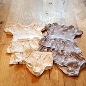 2 Ribbed Dresses and Bloomers